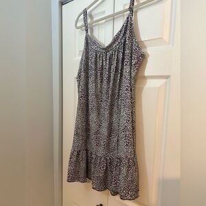 Joyspun Leopard Print Chemise Nightgown 3X Adjustable Strap Sleepwear